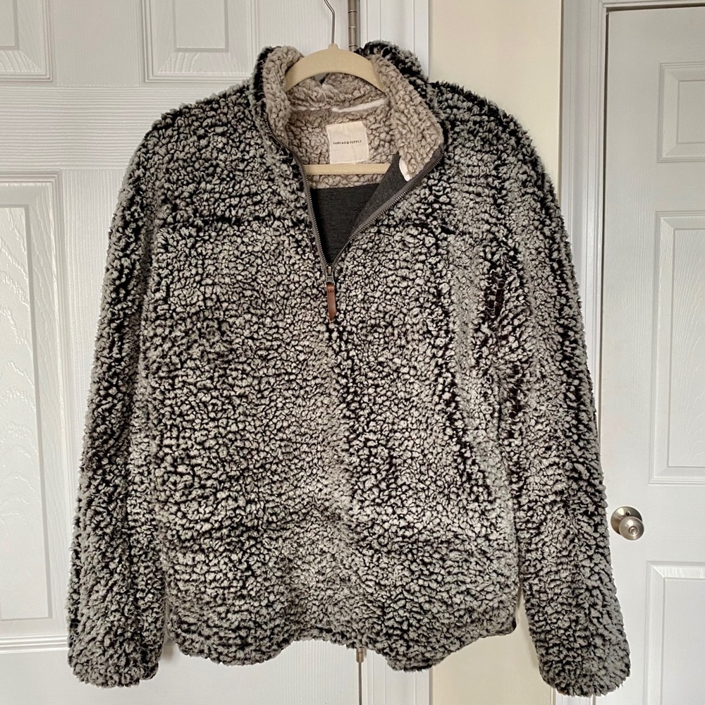 Fuzzy quarter zip pullover